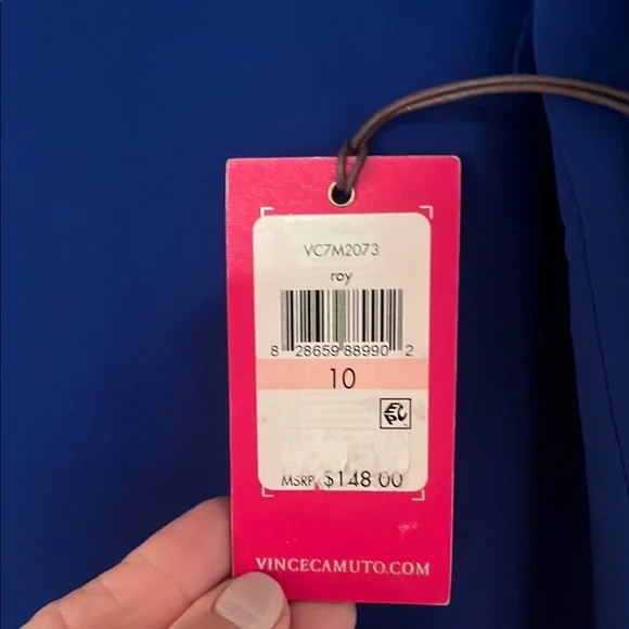 NWT- Vince Camuto Blue Cold Shoulder Dress - Picture 5 of 7